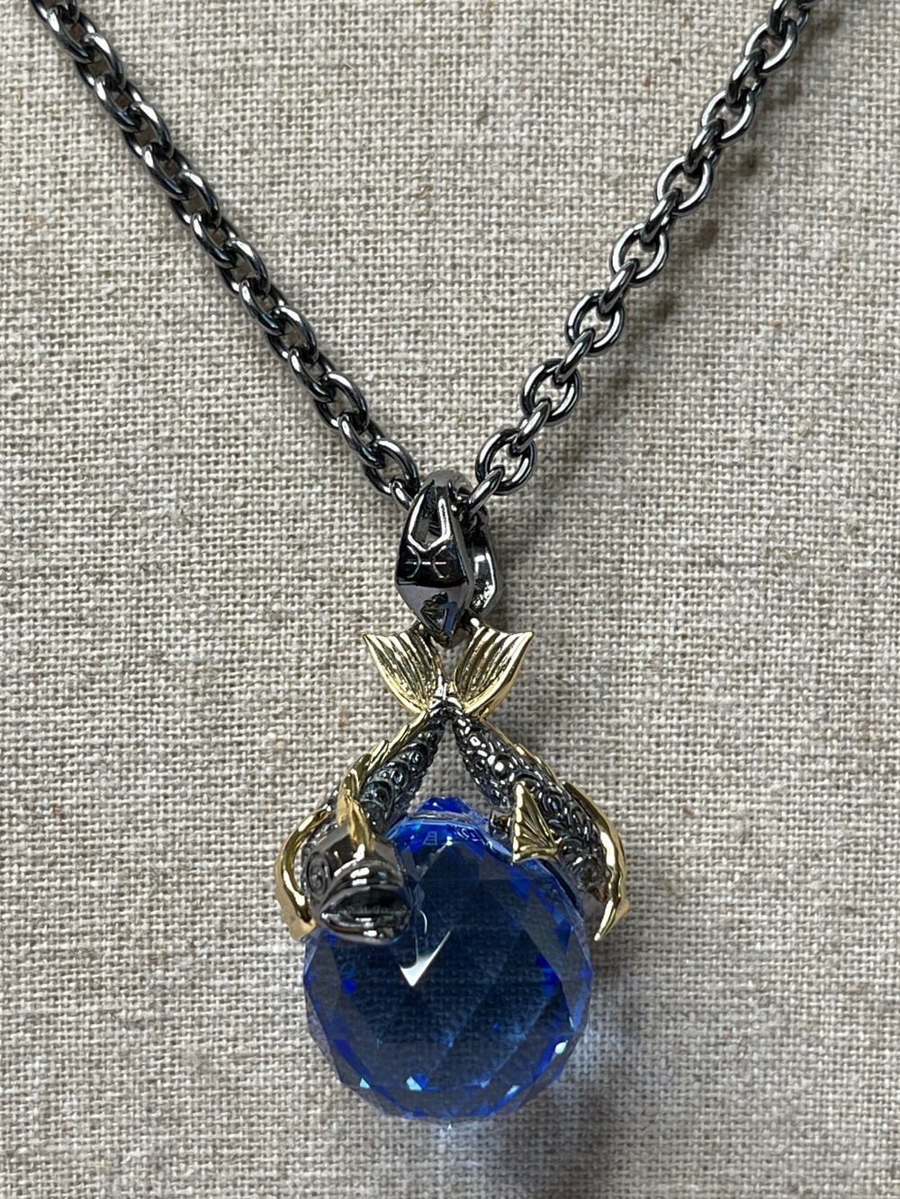 Stephen Webster Astro Ball Pisces Sterling Silver Crystal Zodiac Necklace